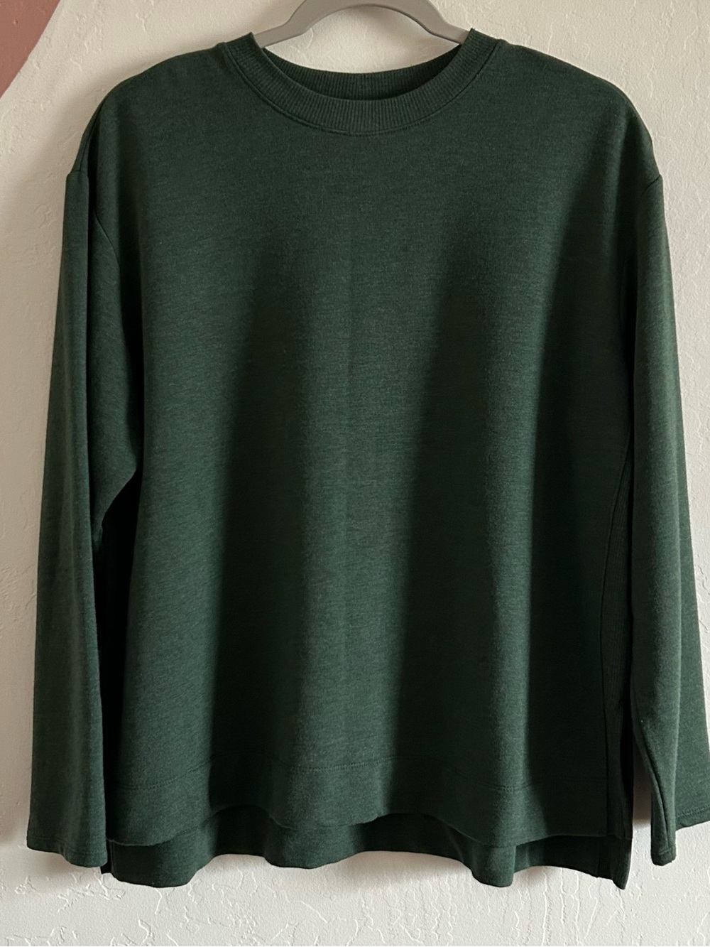 Pure Jill - J Jill Women's Crewneck Sweater Forest Green Long Sleeve Size L.